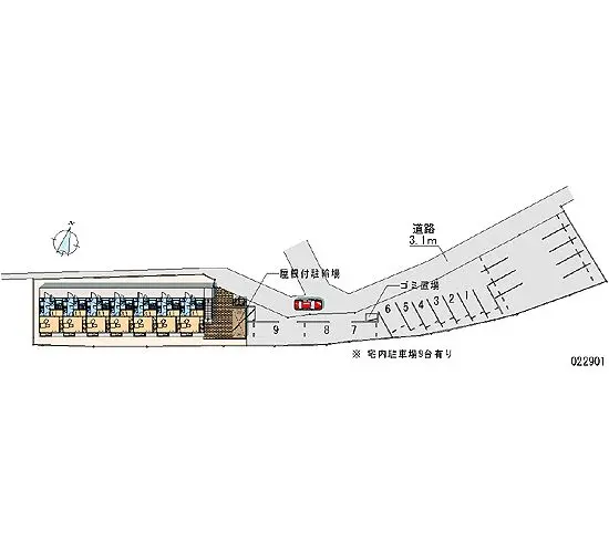 徳島市中吉野町４丁目　月極駐車場（LP）